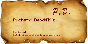 Puchard Deodát névjegykártya